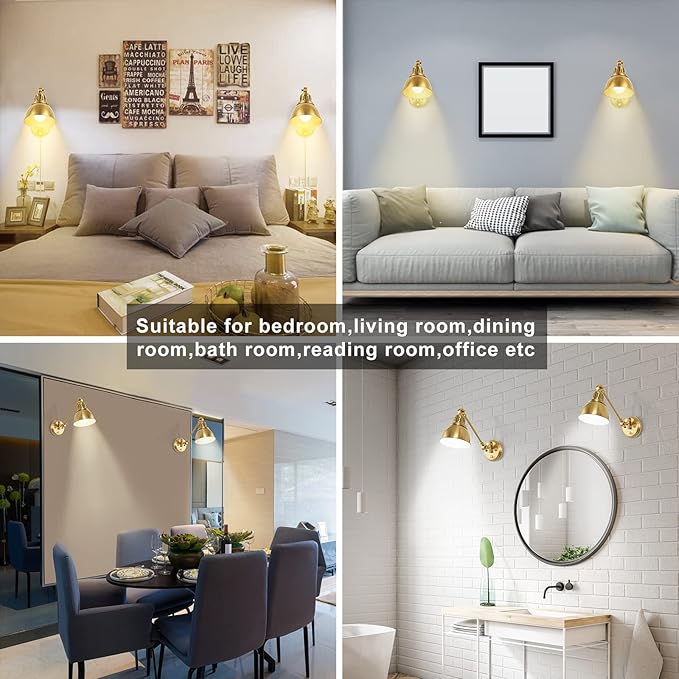 Plug in Wall Sconces Set of Two