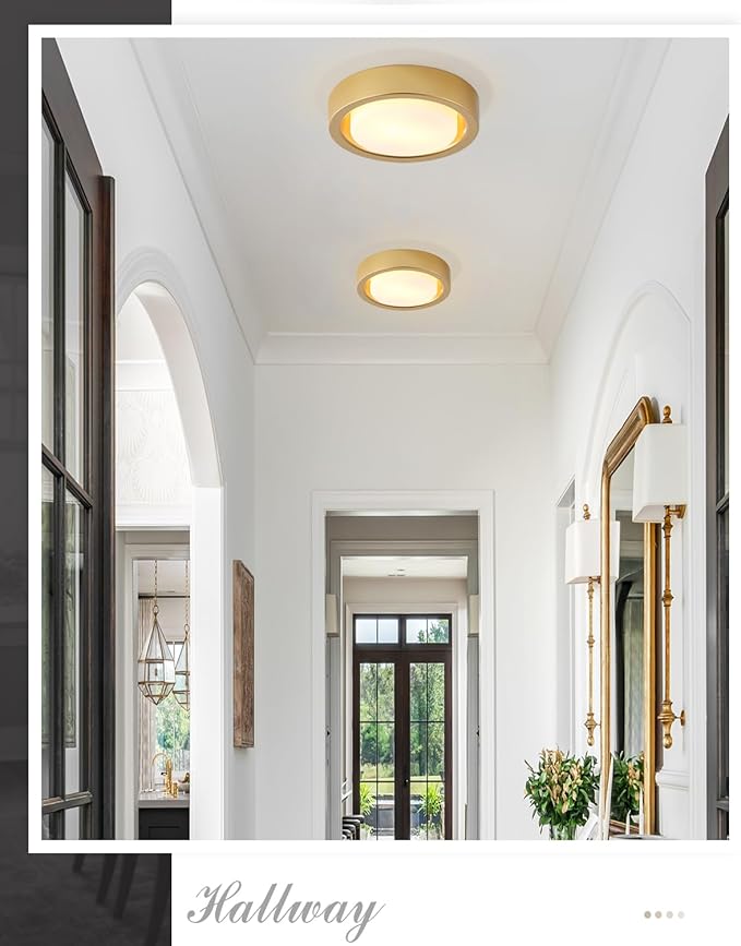 13 Inch Flush Mount Ceiling Light, Round Ceiling Lighting Fixture