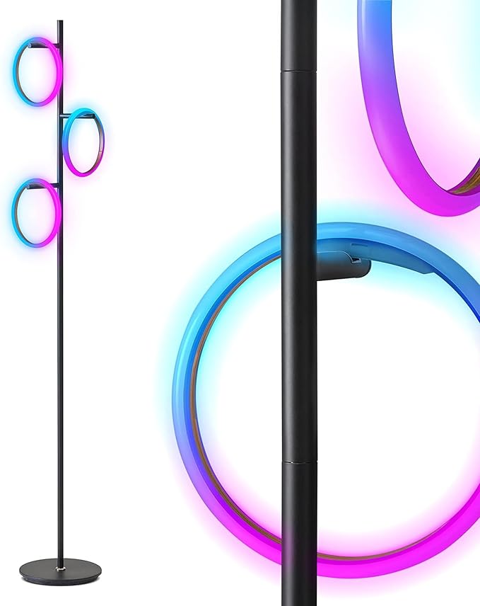 Brightech Saturn Modern Color Changing Floor Lamp