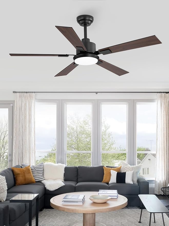 ZMISHIBO 52 inch Black Ceiling Fans