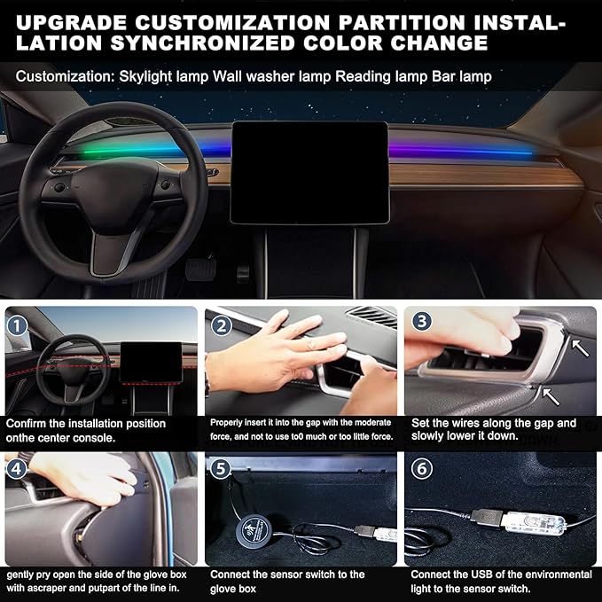 Acrylic Interior Car LED Strip Light