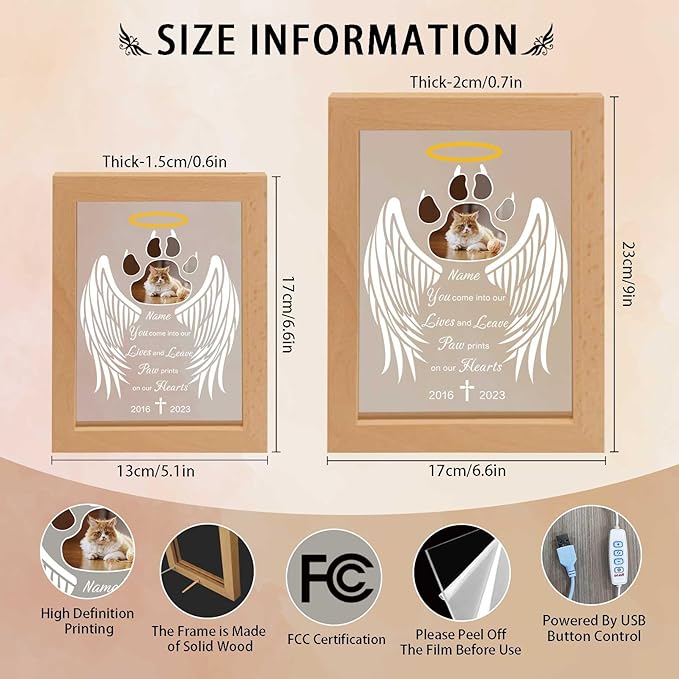 Custom Pet Memorial Night Light