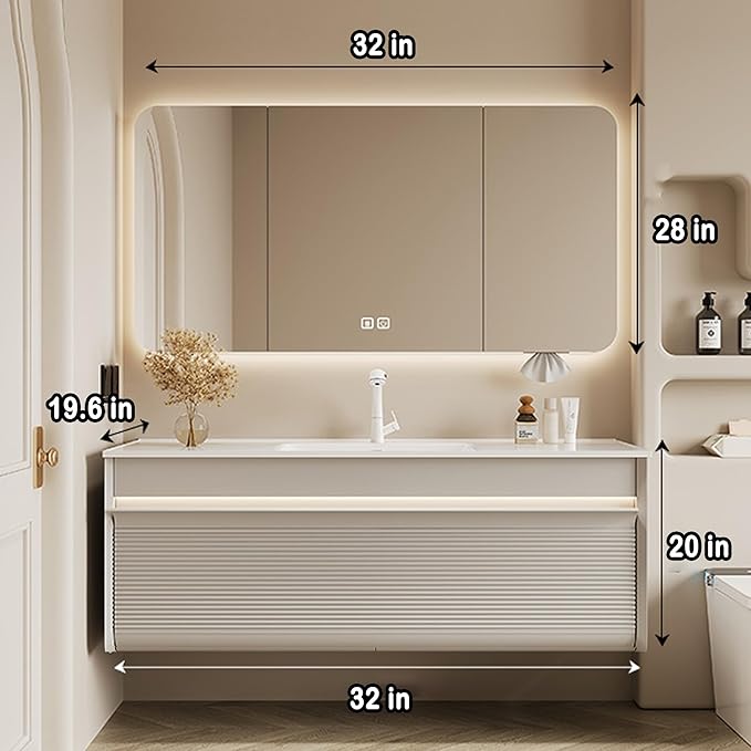 32IN Floating Bathroom Vanity