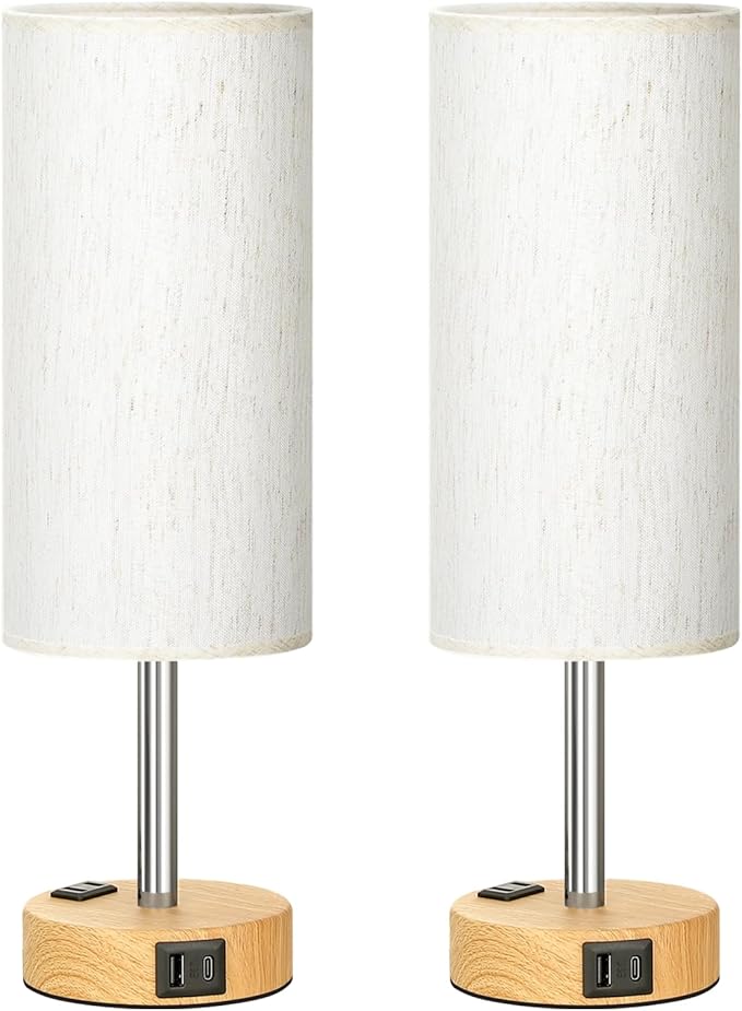 Touch Bedside Table Lamps Set