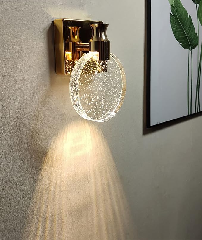 Aomesinc Crystal Wall Sconce Nordic Style LED Wall Lamps Simple Creative Lights