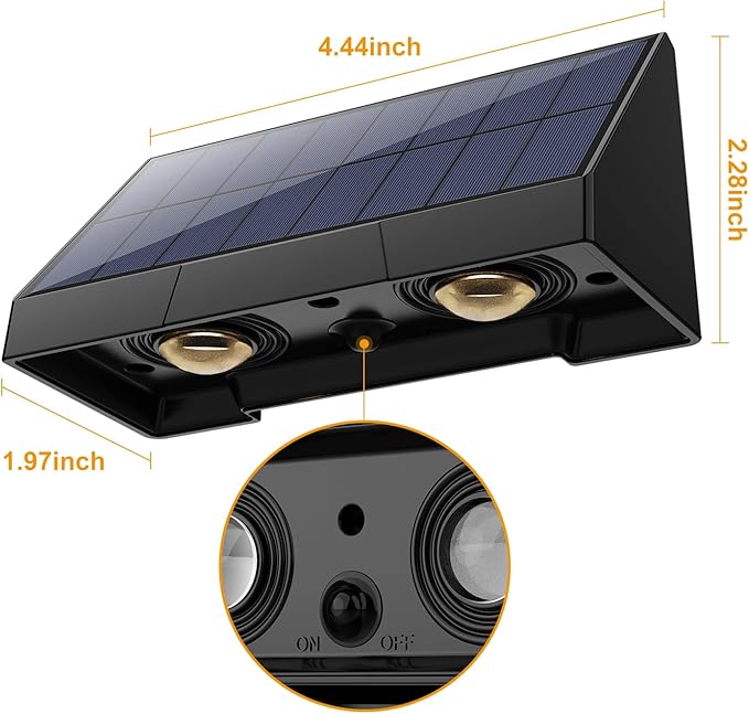 8 Pack Bright Solar Fence Lights Outdoor