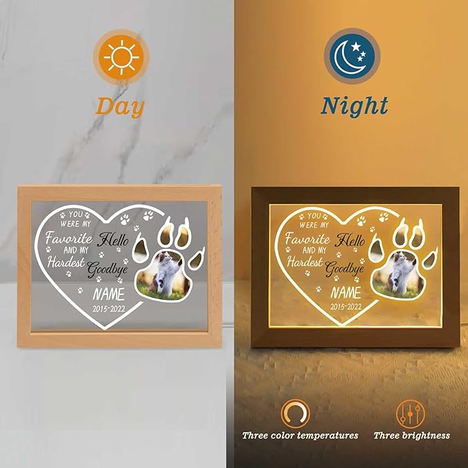 Custom Pet Memorial Night Light