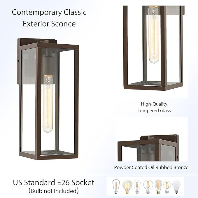 Bestshared Outdoor Wall Lantern, Anti-Rust Outdoor Wall Sconce Light Fixtures