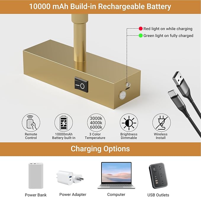 Tipace Dimmable Cordless Picture Light