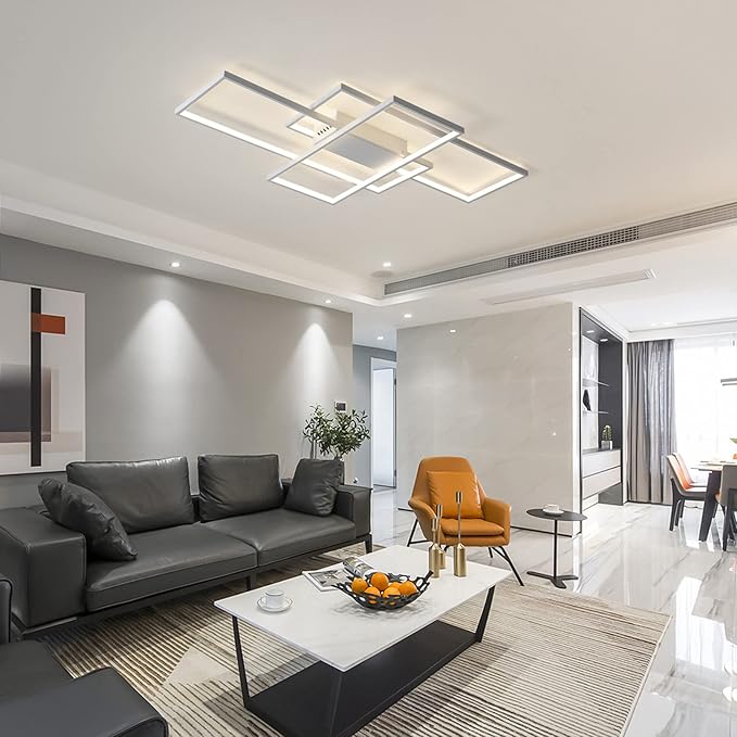 GEADI Dimmable Ceiling Light, 41.3in Flush Mount Ceiling Lamp Remote Control