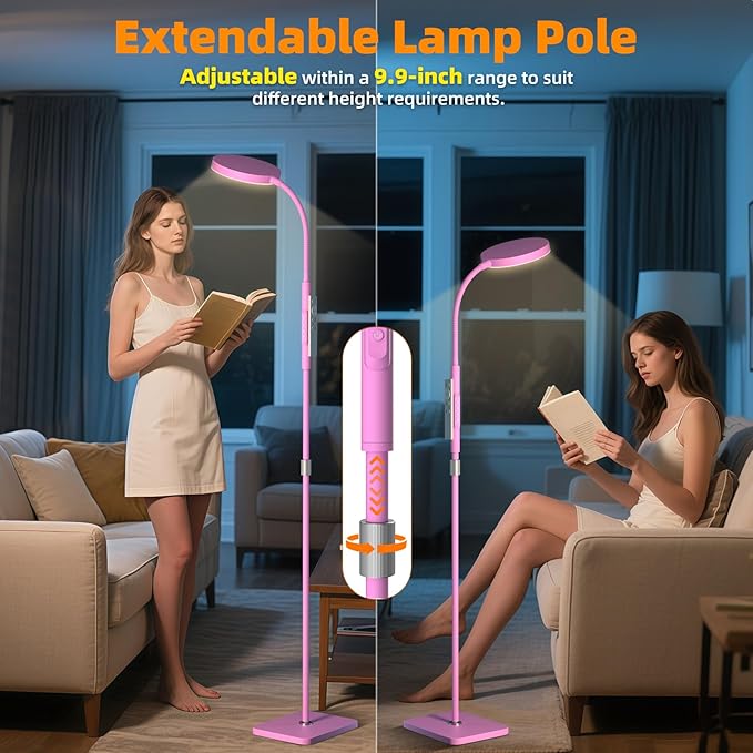 Floor Lamp, Adjustable Height Floor Lamps