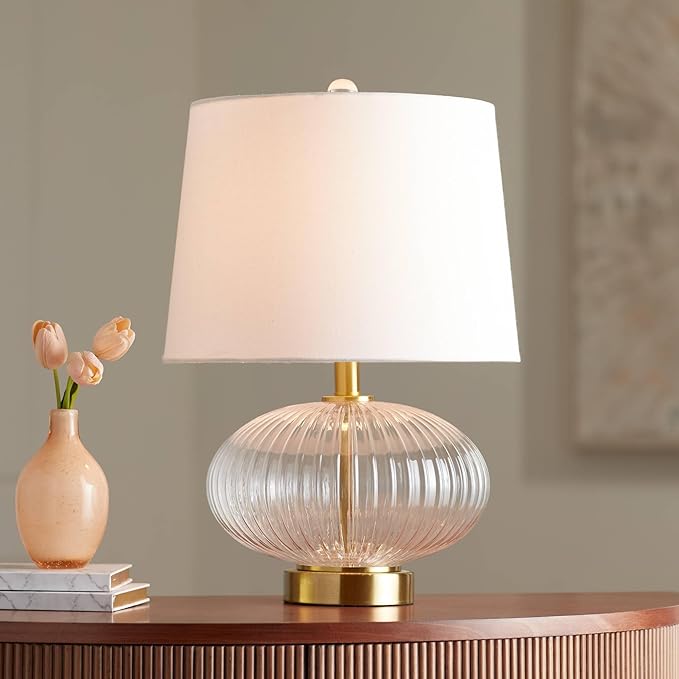 360 Lighting Darrah 20" High Small Mid Century Modern Accent Table Lamp USB