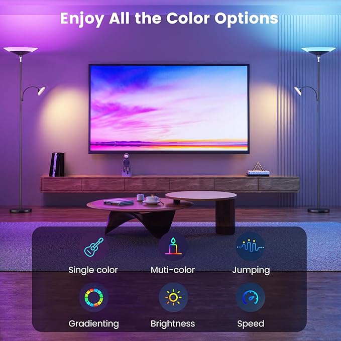 RGB Torchiere Floor Lamp
