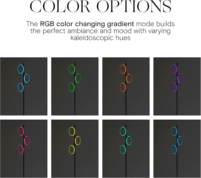 Brightech Saturn Modern Color Changing Floor Lamp