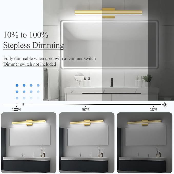 Ralbay 31.5inch Gold Vanity Light