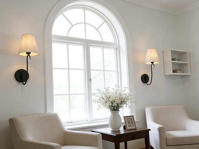 PERMO Matte Black Wall Sconce