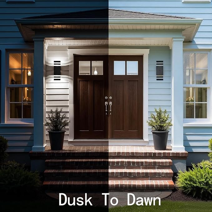 Motion Sensor Outdoor Wall Lights, Dusk to Dawn Up and Down Sconce, Waterproof