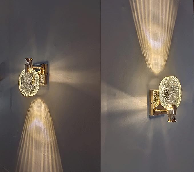Aomesinc Crystal Wall Sconce Nordic Style LED Wall Lamps Simple Creative Lights