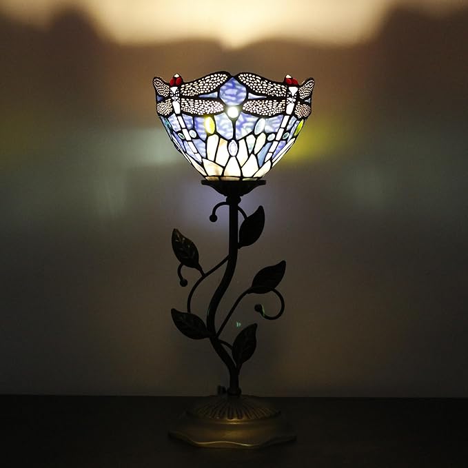 Small Tiffany Lamp Stained Glass Table Lamp Uplight Accent Lamp
