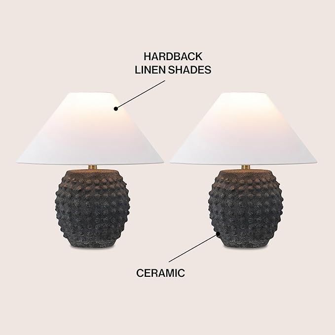 JONATHAN Y JYL5601A-SET2 Effie 18.25" Minimalist Scandinavian Ceramic/Iron