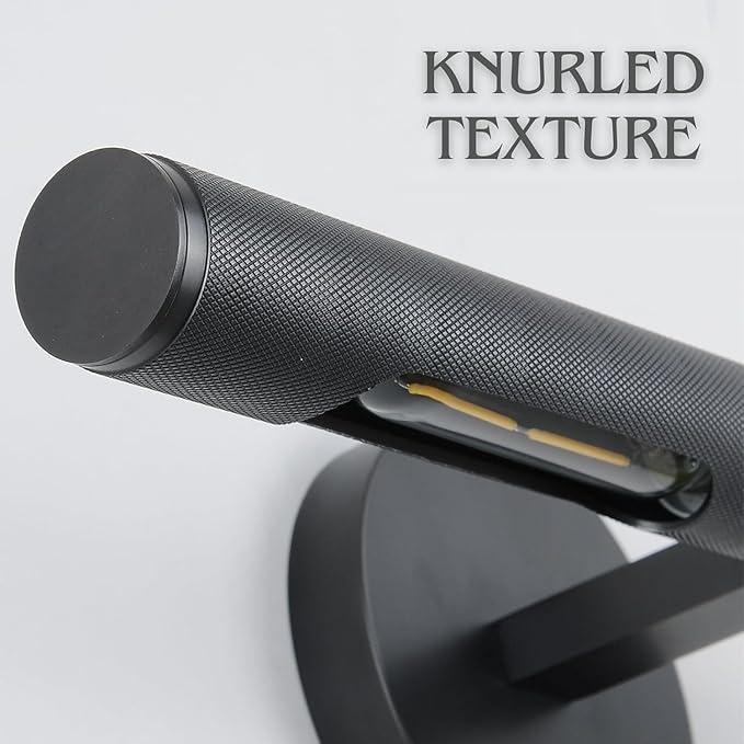 Knurled Picture Light, 24in Black Picture Light