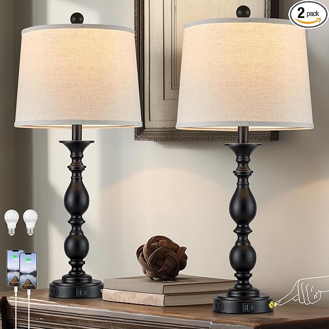 28" Tall Modern Table Lamps Set of 2