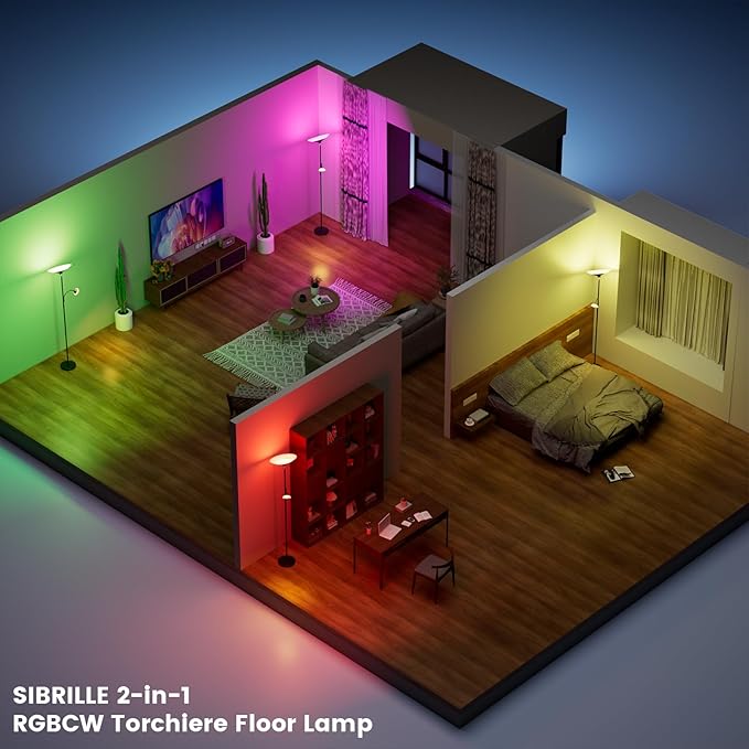 RGB Torchiere Floor Lamp