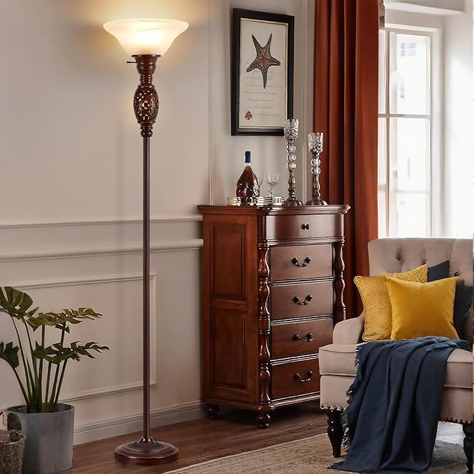 70" Torchiere Floor Lamp with NightLight