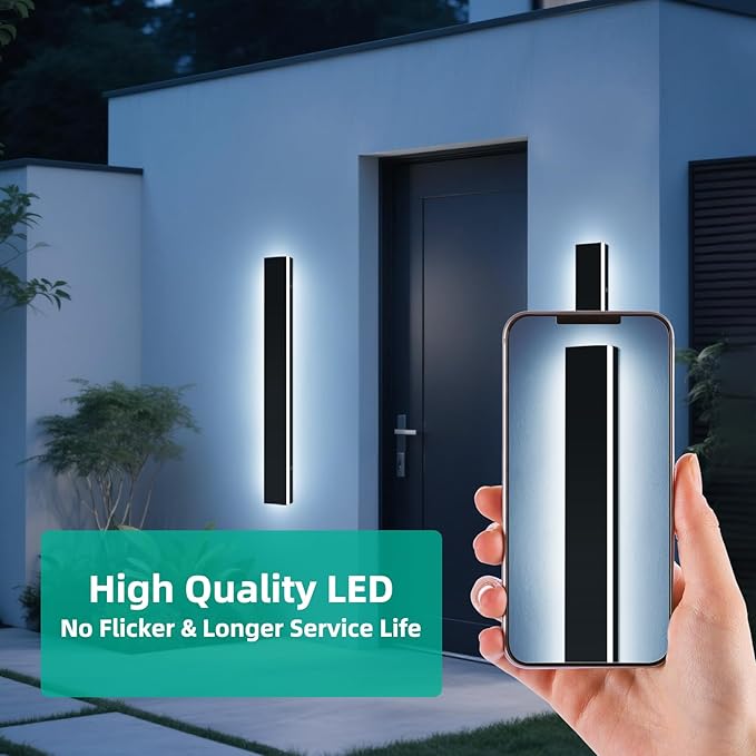 Upgrade Widened 2 Pack 39.3inch Outside Wall Mount Light Fixtures, 3000K-6000K