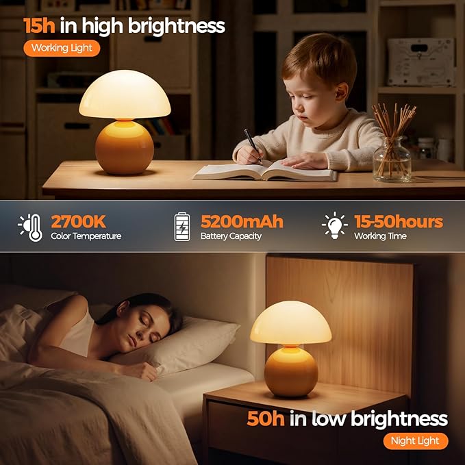 NIORSUN Mushroom Lamp Table Lamp