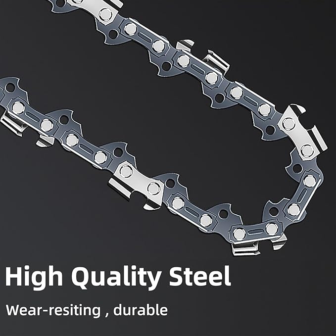 10 Inch Chainsaw Chain 050" Gauge, 3/8" LP Pitch, 40 Drive Links, 10 Inch Chain Saw Chain Replacement for Sunjoe, Craftsman, Poulan, Worx, Greenwork and More- S40 (3 Chains)
