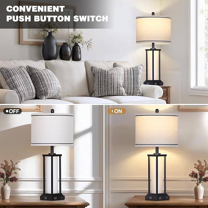 27in Tall Farmhouse Table Lamp