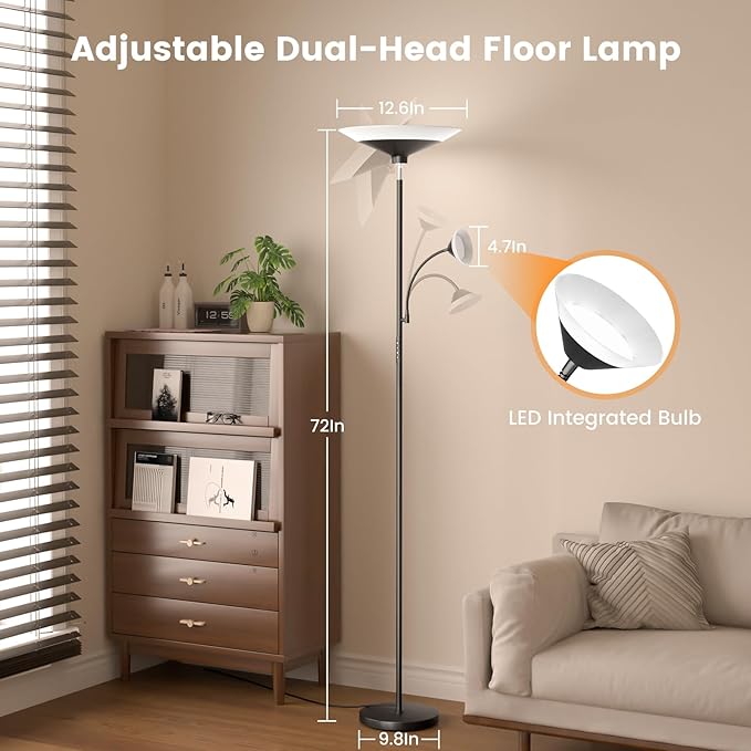 RGB Torchiere Floor Lamp