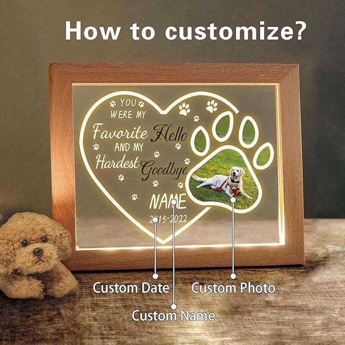 Custom Pet Memorial Night Light