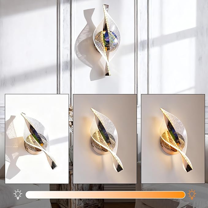 Fandian LED Wall Night Light Indoor, LED Wall Mount Lights, Modern Spiral Wall