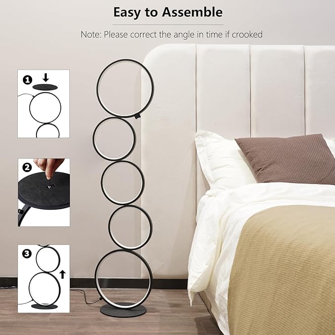 NUÜR 43.3" Modern Floor Lamp, LED Floor Lamp