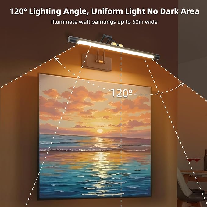 16“ Picture Lights for Wall Battery Operated, Wireless Picture Light