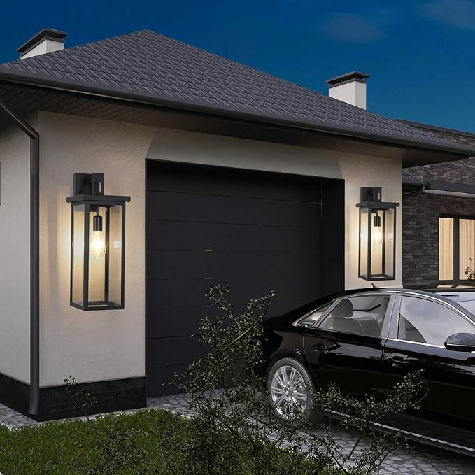 tewei 2 Pack Large Size Outdoor Wall Lantern Exterior Wall Light Fixture