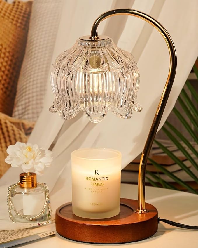 White Clear Candle Warmer Lamp