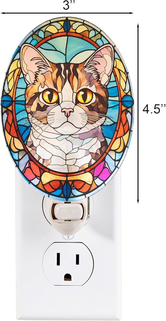 Cat Night Light Tabby Made