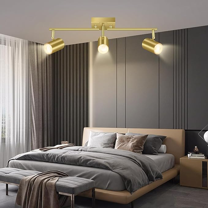 BoostArea 3 Light Track Lighting Fixtures Ceiling, LED Track Lighting Kit