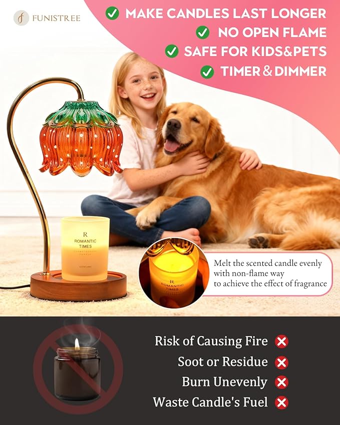 Strawberry Candle Warmer Lamp, Cute Candle Lamp