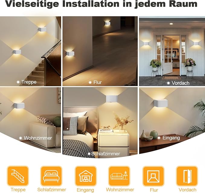 Motion Sensor Wall Light with Remote Control, 3-Color Temperature Adjustable