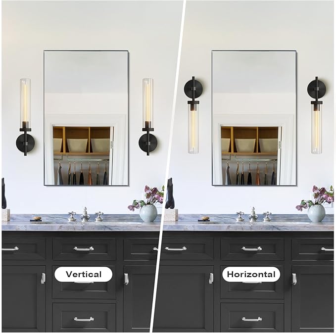 Black sconces Wall Lighting, Bathroom Vanity Light Fixtures, Modern Wall Lights