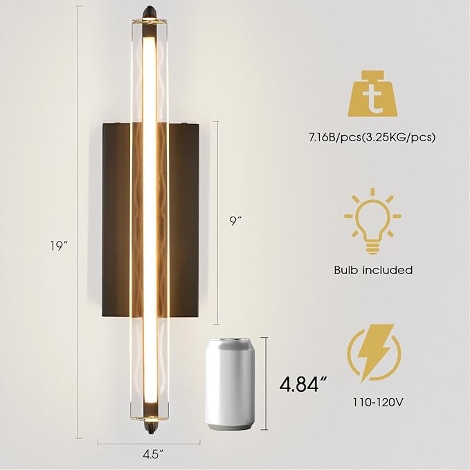 Crystal Wall Sconce, Modern Single Sconce Wall Lighting, Upgrated K9 Crystal