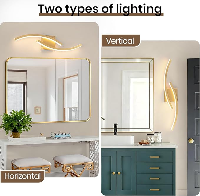 23.62 inch Vanity Light for Bathroom Lighting Fixtures Over Mirror Dimmable