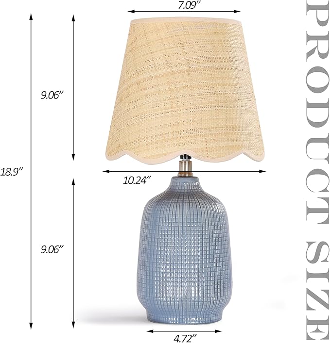 Pia Ricco 19" Modern Ceramic Table Lamp