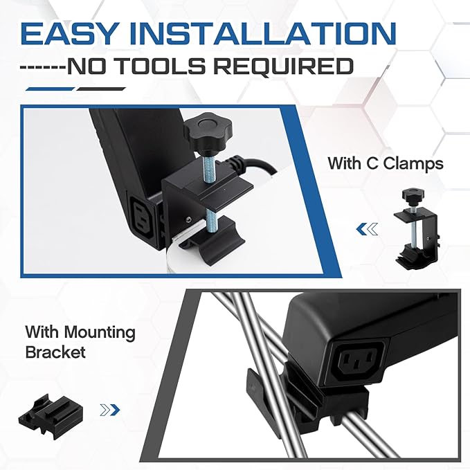 Retisee 2pcs Trade Show LED Lights Display and Exhibit Arm Lighting,