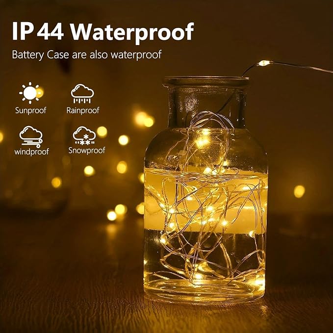 2-Pack Fairy Lights Battery Operated