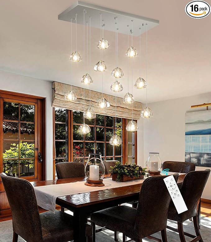 Brushed Nickel Rectangular Chandeliers